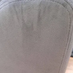 Sessel Cincinatti Bezug Sam Grau Fuß Chrom