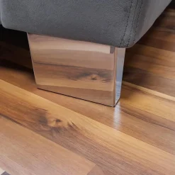 Sessel Cincinatti Bezug Sam Grau Fuß Chrom