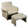 Sessel City Bezug Leder 42.310 Beige Mit Hocker