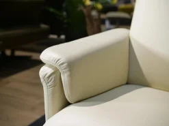 Sessel City Bezug Leder 42.310 Beige Mit Hocker