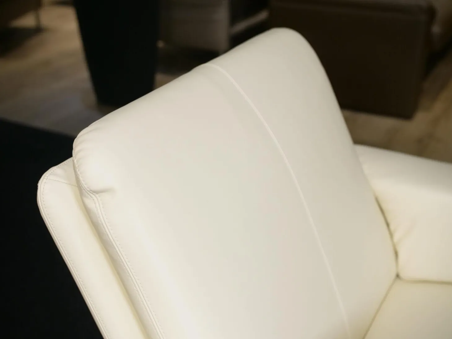 Sessel City Bezug Leder 42.310 Beige Mit Hocker