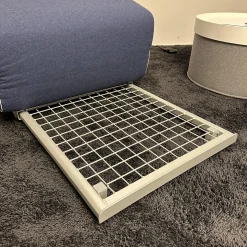 Sessel City Schlafsessel Stoff Felt Melange Blau Gestell Aluminiumfarbig Mit Kissen