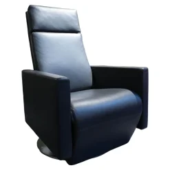 Sessel CL 17215 Leder 190 Basalt 190359 Tellerfuß Edelstahl Doppelsteppnaht