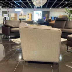Sessel CL 190 Stoff Rye 2025.58 Beige Holzfüße Wenge