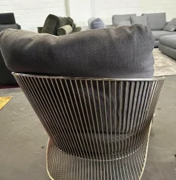 Sessel Colette 730 G Stoff Berry 16 Visione Grau Struktur Gold