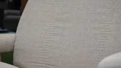 Sessel Consul L Stoff Daisy Sand Beige Gestell Classic Eiche Gebeizt Inklusive Hocker