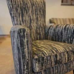 Sessel Contessa BW 110 1000 Jab 9 2366 050 Graublau Massivholzgestell Schwarz