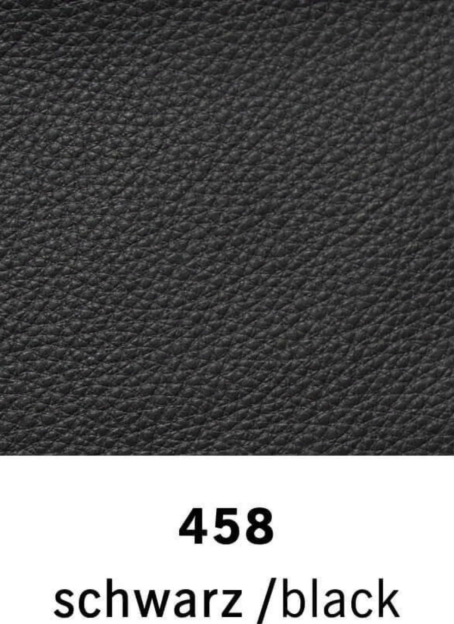 Sessel Cordia Leder 458 Schwarz Gestell Aluminium Poliert mit Hocker