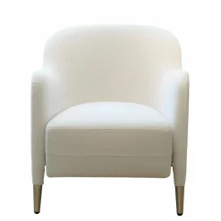 Sessel D. 151.4 Stoff A Wheel WD710 Weiß Cat. W Füße Nussbaum