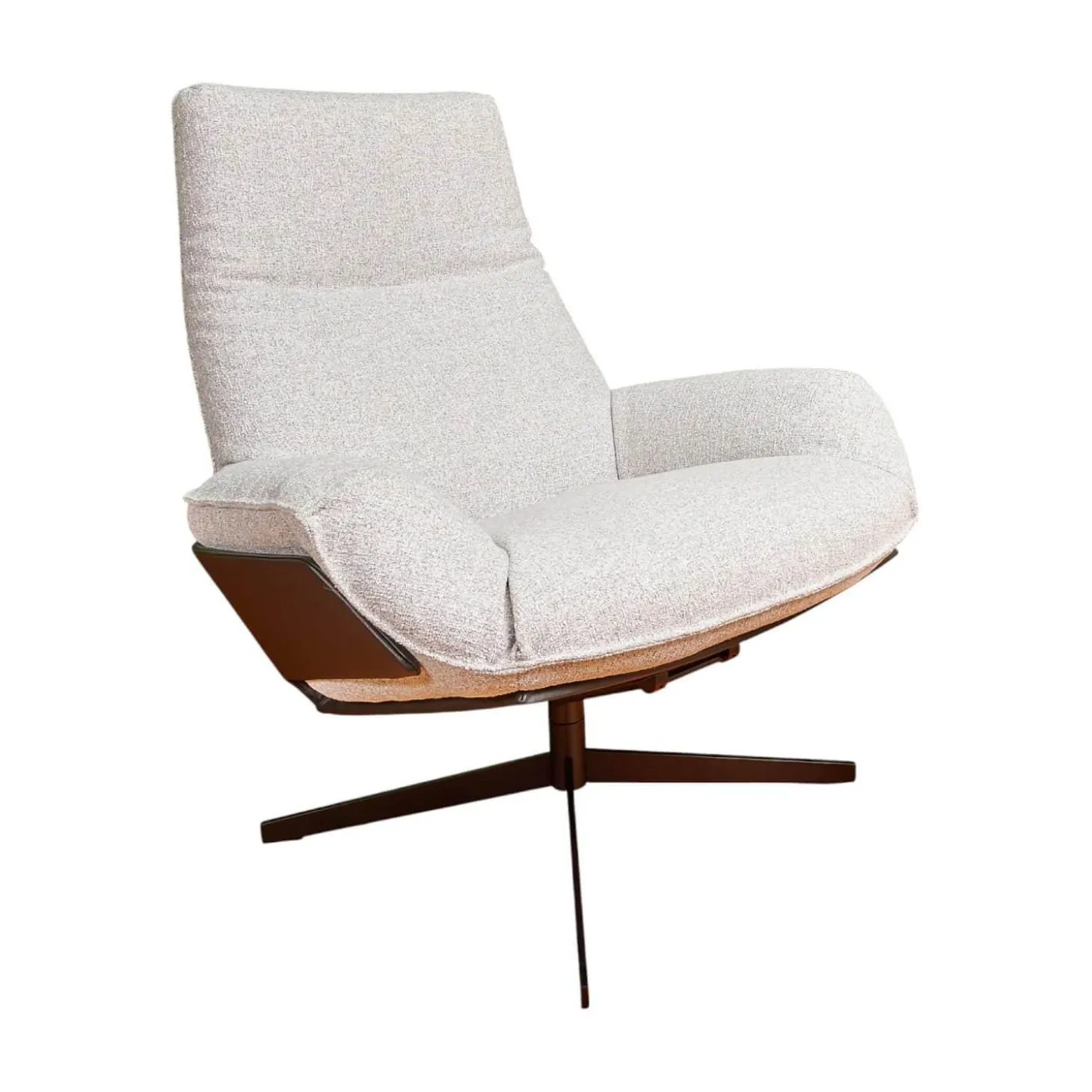 Sessel Daron Hoch Stoff Alice IP 1750 171 Beige Grau Kreuzfuß Schwarz Matt