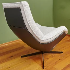 Sessel Daron Hoch Stoff Alice IP 1750 171 Beige Grau Kreuzfuß Schwarz Matt