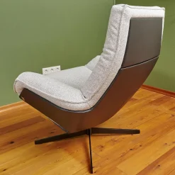 Sessel Daron Hoch Stoff Alice IP 1750 171 Beige Grau Kreuzfuß Schwarz Matt