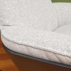 Sessel Daron Hoch Stoff Alice IP 1750 171 Beige Grau Kreuzfuß Schwarz Matt