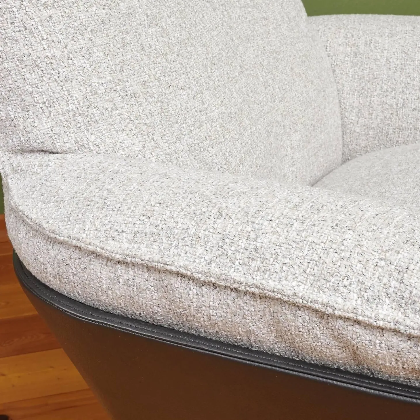 Sessel Daron Hoch Stoff Alice IP 1750 171 Beige Grau Kreuzfuß Schwarz Matt