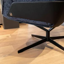 Sessel Daron Niedrig Stoff Megan BW1772-191 Leder Normandie Schwarz