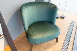 Sessel Derek 9DK01W Bezug Stoff Koala Grün 125 C Füße Eiche Wengefarbig Gebeizt 0PR2 Braun