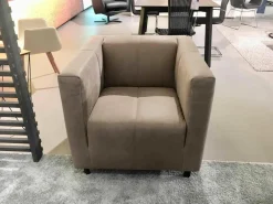 Sessel Desire Low Leder Beige