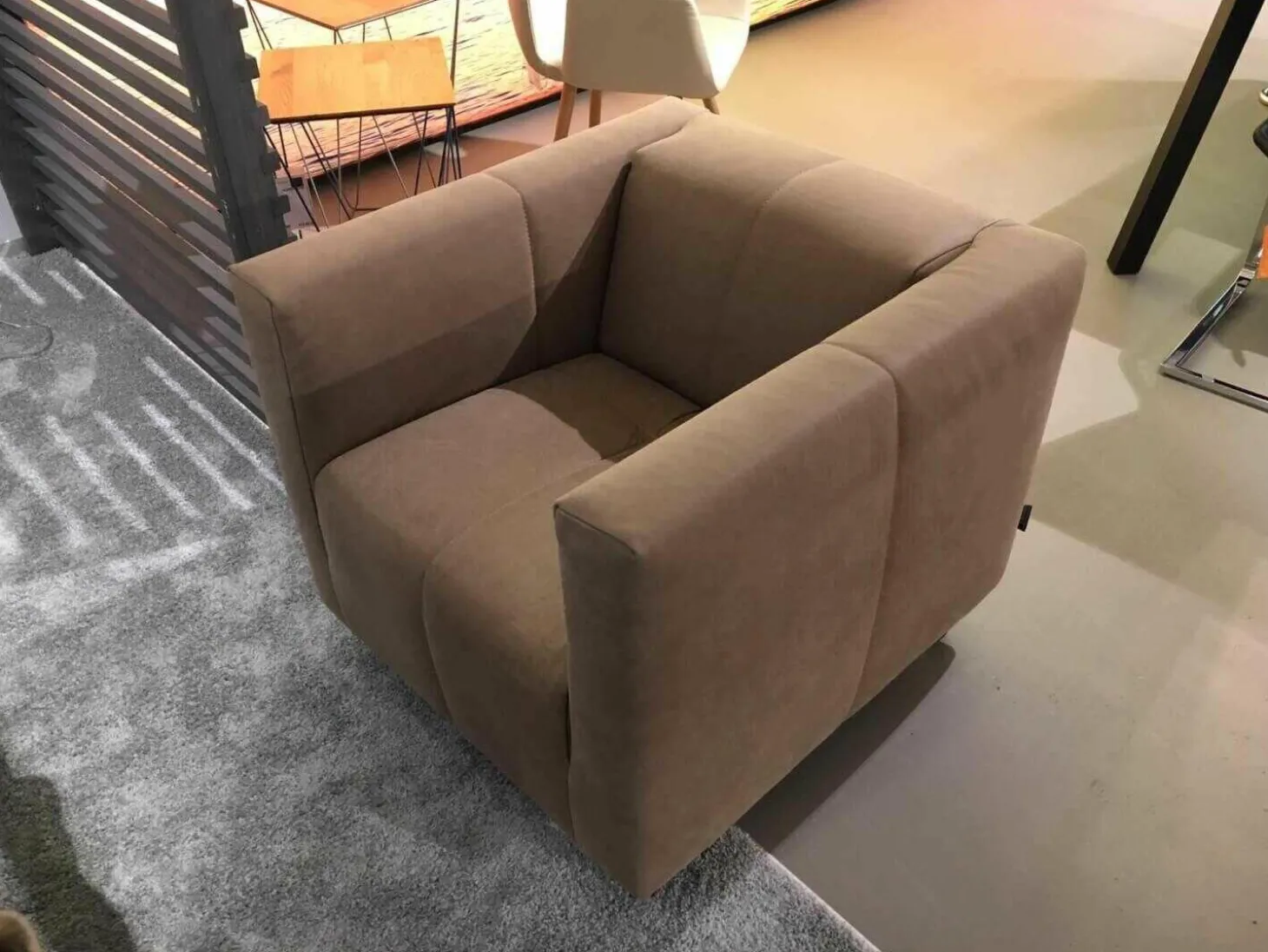 Sessel Desire Low Leder Beige