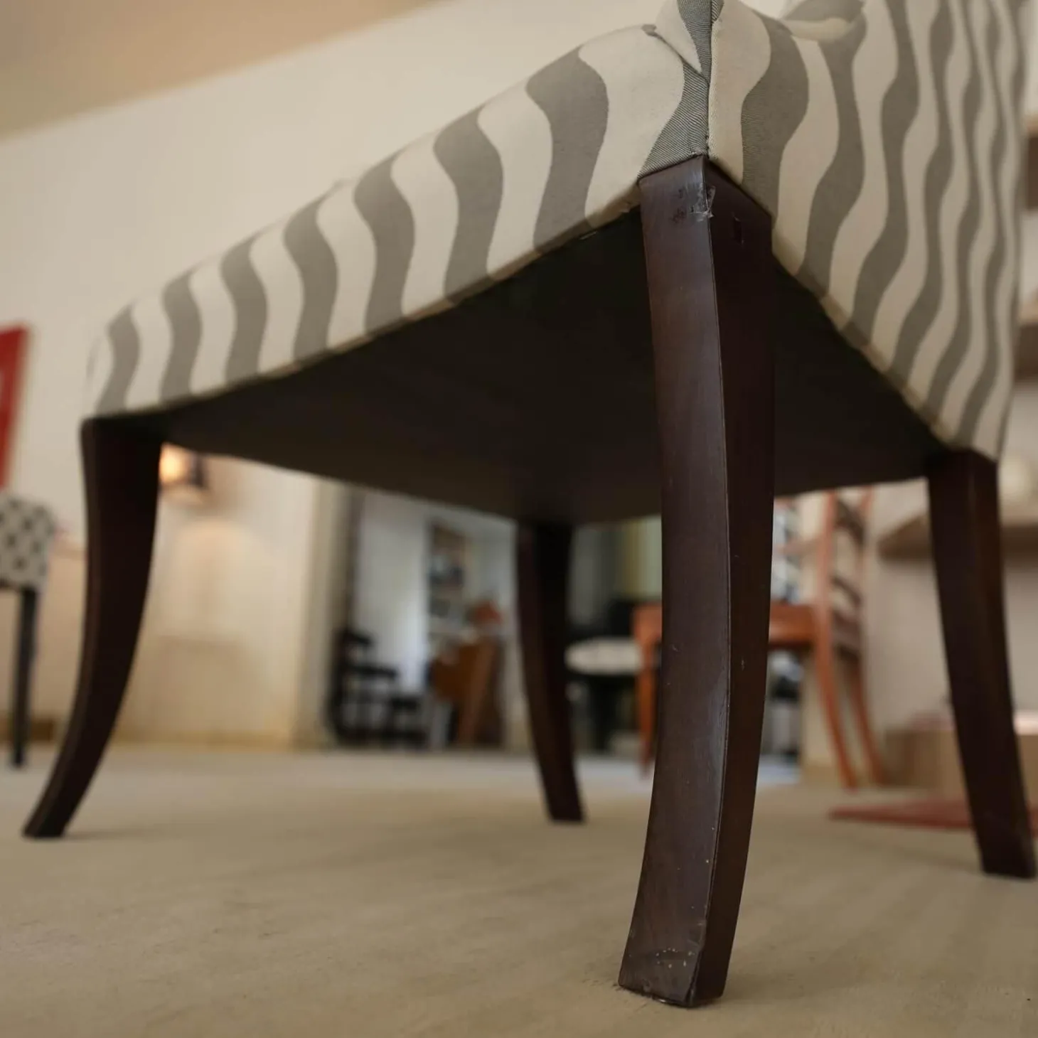 Sessel Donghia Master Stoff Grau Füße Holz