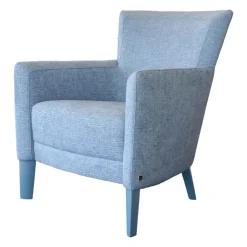 Sessel Donna Stoff Blaugrau Füße Blau Lackiert