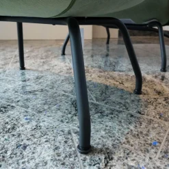 Sessel Doze Loungechair Stoff Grün Gestell Stahl Anthracite Black Schwarz Mit Hocker Doze