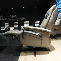 Sessel Easy Swing 7061 4551 Leder 24 Longlife Stahl Grau Sterngestell Anthrazit Metall Pulverbeschichtet