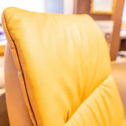 Sessel Easy Swing 7051 Leder 22 Soft N Bright Braun Sternfuß Edelstahloptik Mit Aufstehhilfe Und Kopfteilverstellung