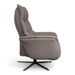 Sessel Easy Swing Stoff Aquaclean 03 Kiesel Grau Sternfuß Metall Anthrazit Pulverbeschichtet Manuell Verstellbar