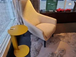 Sessel Enzo Stoff Orsetto 05 Beige Gestell Eiche Schwarz Carbon Gebeizt