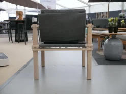 Sessel Farmer Stoff 5091 Mittelgrau Gestell Eiche Natur Geölt Inklusive Tisch