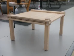 Sessel Farmer Stoff 5091 Mittelgrau Gestell Eiche Natur Geölt Inklusive Tisch