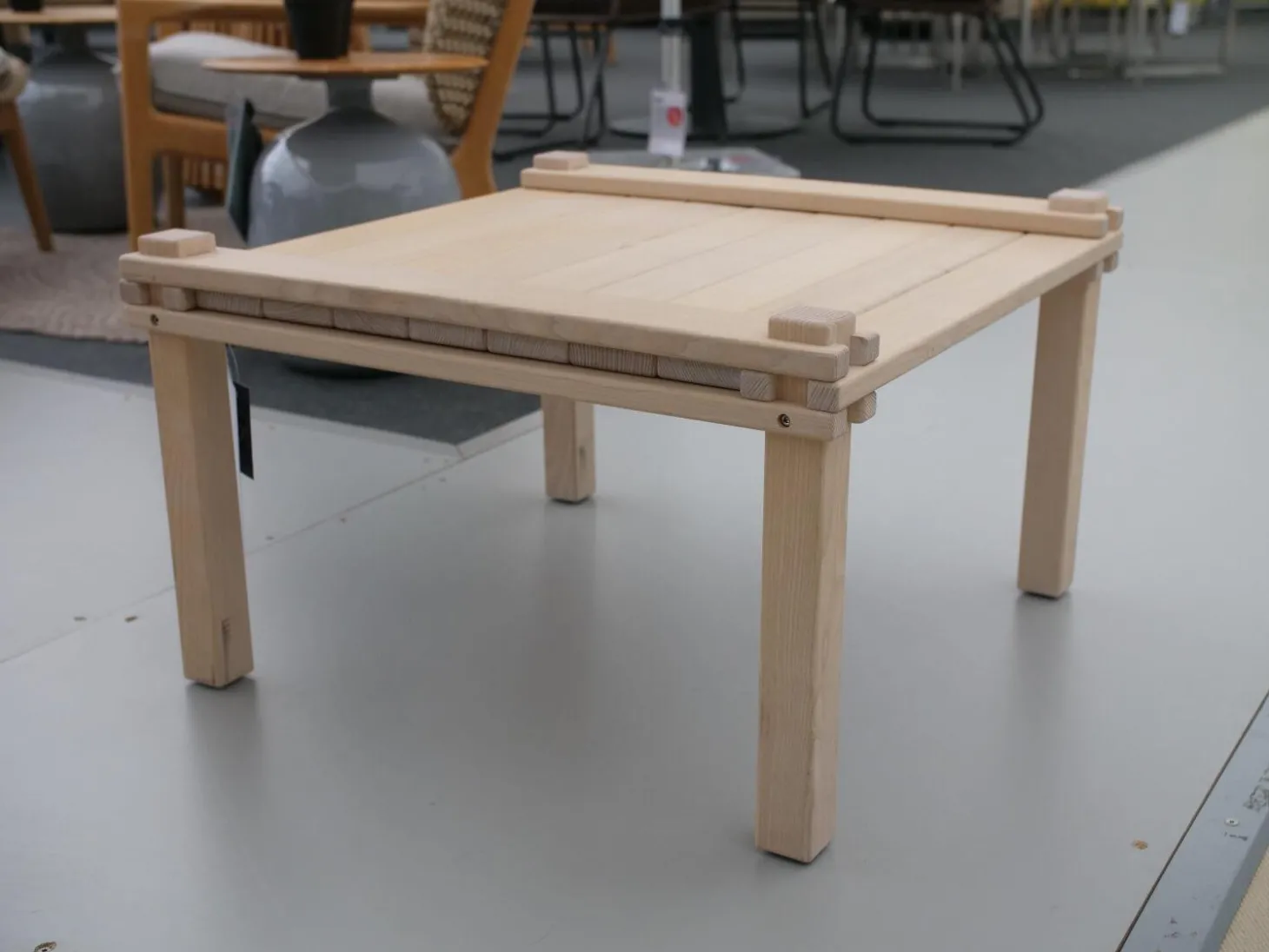 Sessel Farmer Stoff 5091 Mittelgrau Gestell Eiche Natur Geölt Inklusive Tisch