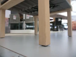 Sessel Farmer Stoff 5091 Mittelgrau Gestell Eiche Natur Geölt Inklusive Tisch