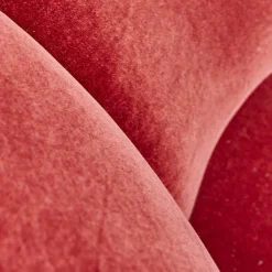 Sessel Fauteuil Vuelta 80 Bezug Stoff Velvet Bordeaux Rot Füße Bronze Drehbar