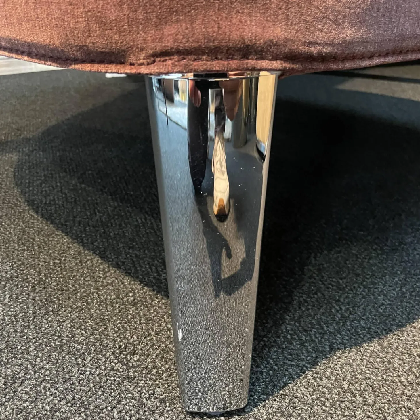 Sessel Febo Stoff Rosa Gestell Silber