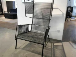 Sessel Fifty Stoff 1 Grau Gestell Schwarz