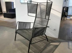 Sessel Fifty Stoff 1 Grau Gestell Schwarz