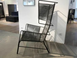 Sessel Fifty Stoff 1 Grau Gestell Schwarz