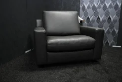 Sessel Flex Plus L 140 Dickleder 72 Schiefer Füße Schwarz