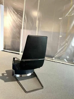 Sessel Flip Leder Toro Noir V Schwarz mit Hocker