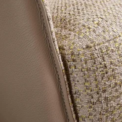 Sessel Fuga Niedrig Bezug Innen Stoff James C0013 Außen Leder Lipano Taupe