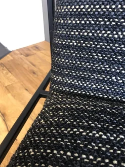 Sessel Grace Stoff 5273 0099 Schwarz Weiß Metallgestell Schwarz