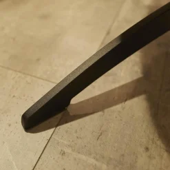 Sessel Griffon Lounge Mit Hocker Bezug Mamaye C0201 4-Sternfuß Gekrümmt Schwarz