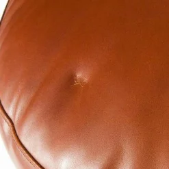 Sessel Guscioalto Leder Braun Füße Metall Movin Brüniert