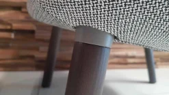 Sessel HAL Lounge Chair Stoff Credo SaltnPepper Grau mit Ottoman und Sitzkissen