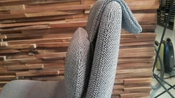 Sessel HAL Lounge Chair Stoff Credo SaltnPepper Grau mit Ottoman und Sitzkissen