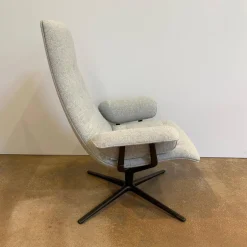 Sessel Healey Soft 184 10 Stoff Divina Melange 2 120 Hellgrau Grau Gestell Bronze Schwarz Matt Pulverbeschichtet