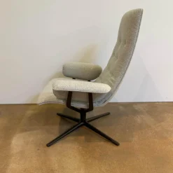 Sessel Healey Soft 184 10 Stoff Divina Melange 2 120 Hellgrau Grau Gestell Bronze Schwarz Matt Pulverbeschichtet