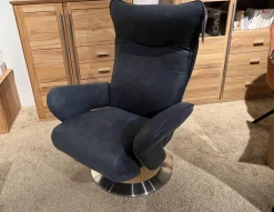 Sessel Himolla 7722 MB Wien Relaxsessel Mit 2 Motorischer Verstellung Und Akku Naturleder Fuß Holzteller Mit Edelstahlring