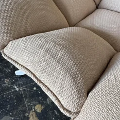 Sessel Husk Outdoor Mit Armlehne Bezug Stoff Sila Altrosa Gestell Aluminium Weiß Lackiert